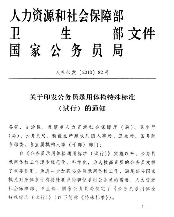 公务员录用体检通用标准及其重要性解析